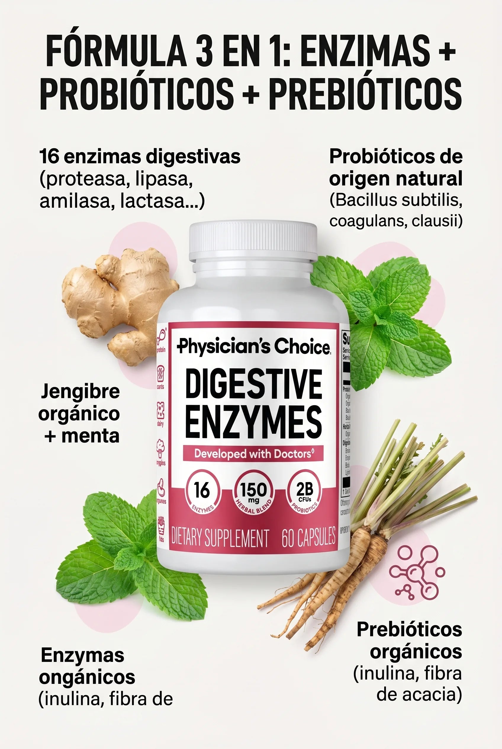 enzimas-digestivas-physician-s-choice - Ingredientes