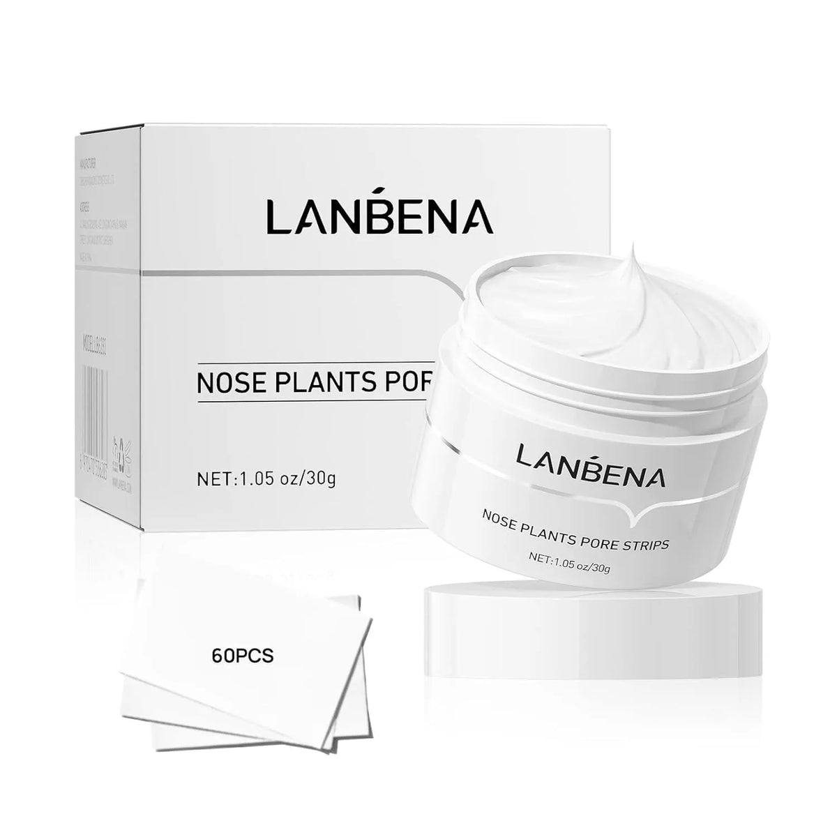 LANBENA Removedor de Puntos Negros 30 g con 60 tiras